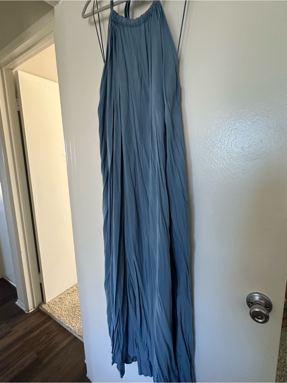 Elan Light Blue Halter Maxi Dress - Size M - Picture 6 of 12